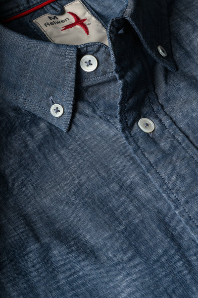 dk indigo twill-rollover-tall