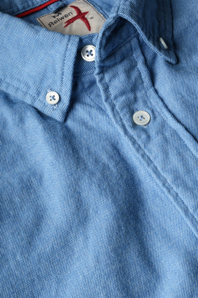 french blue twill-rollover-tall