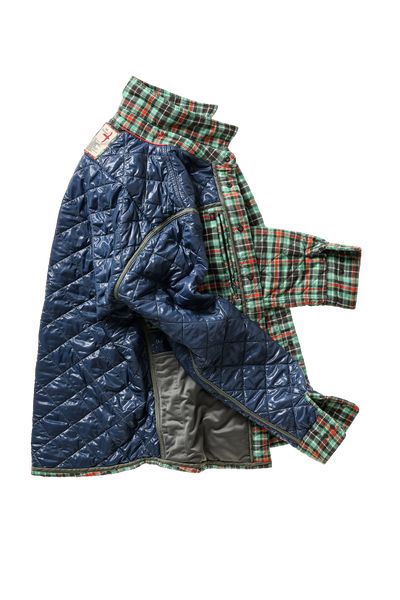 green multi plaid rollover