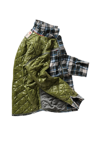 dk grey/navy plaid rollover