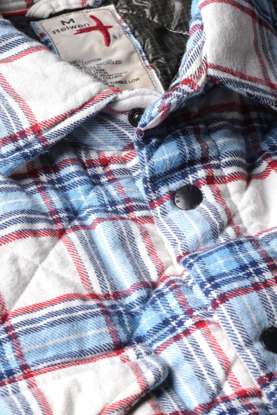 white multi plaid tall