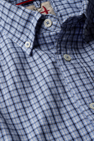 lt blue multi mini check tall rollover