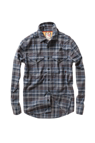 char/navy plaid