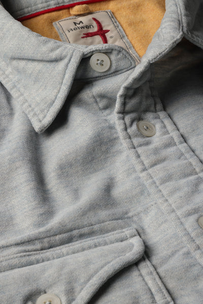 cloud blue sueded pile tall rollover