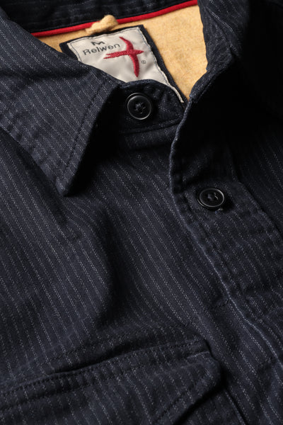 dk navy tick stripe tall rollover