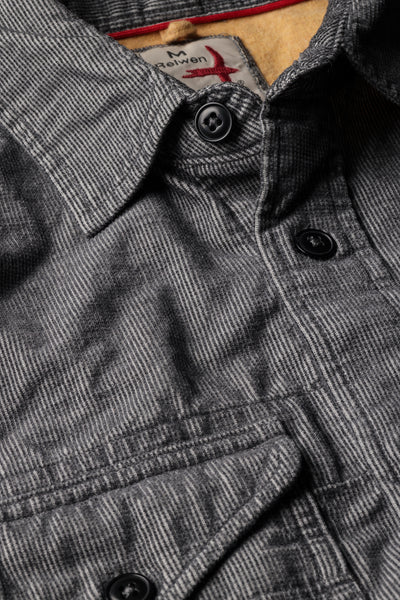 steel grey micro-wale tall rollover