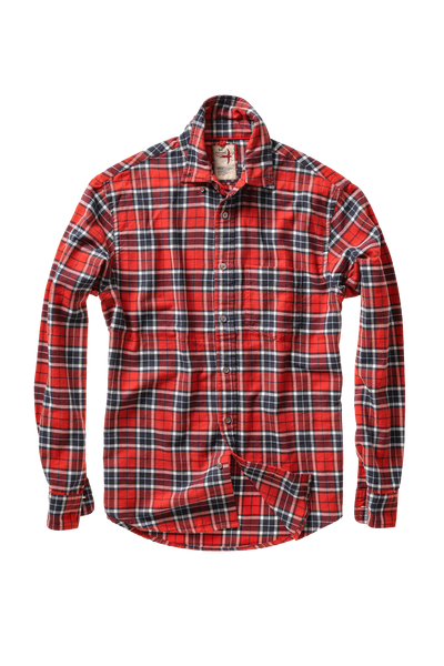 red/navy plaid