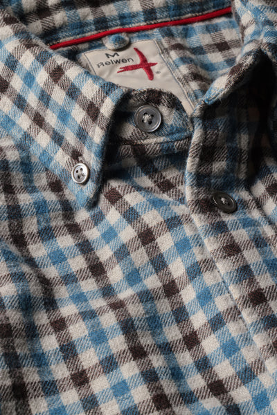 cement/blue/brown gingham tall rollover