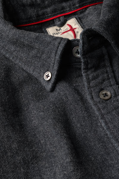 charcoal herringbone tall rollover