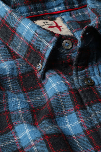 marine/navy plaid tall rollover