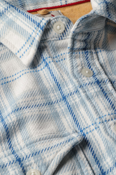 white/lt blue plaid tall rollover
