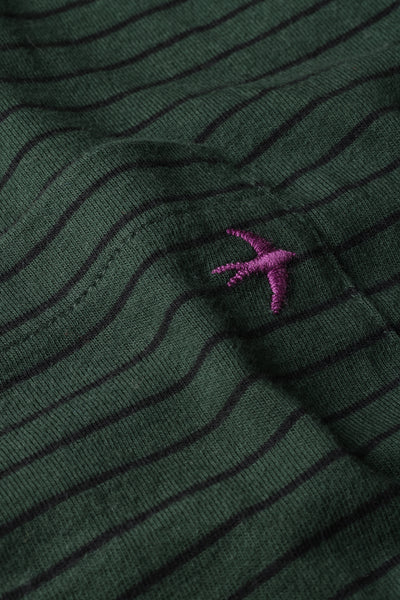 forest/navy stripe tall rollover