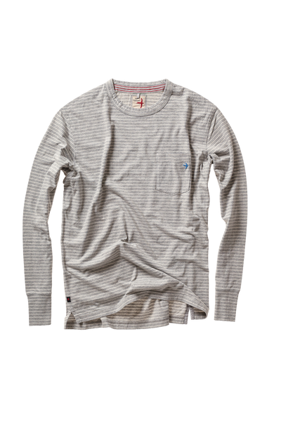 grey hthr/white stripe