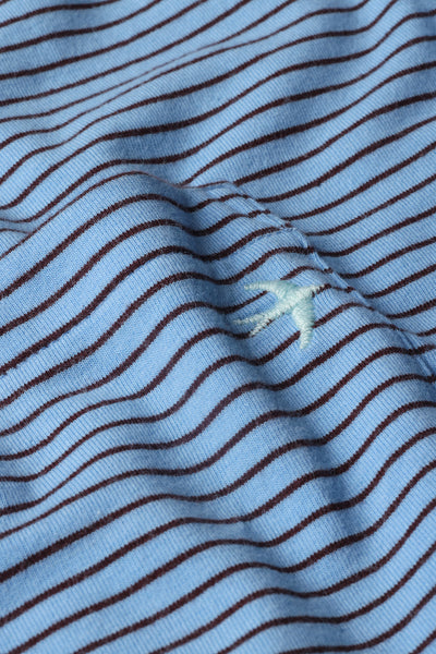 lt blue/brown stripe tall rollover