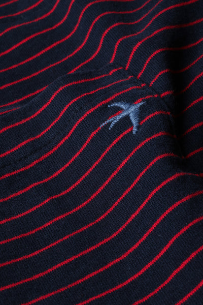 navy/red stripe tall rollover