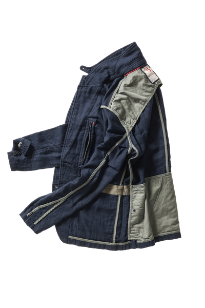 dk navy hopsack-rollover