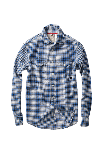 white/navy/blue gingham
