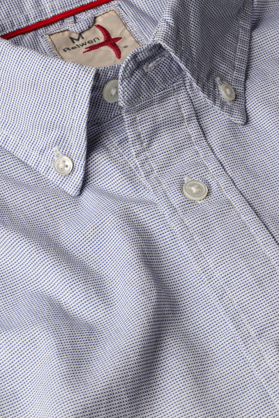 white blue dobby rollover tall