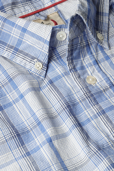 white/blue graph plaid rollover tall