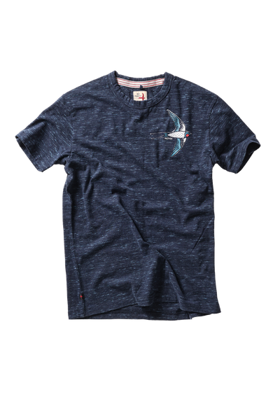 navy/blue striated (painted bird)