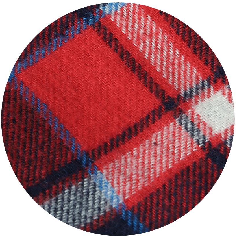 
red/navy plaid
